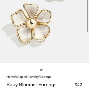 Bauble Bar Baby Boomer earrings clear/gold